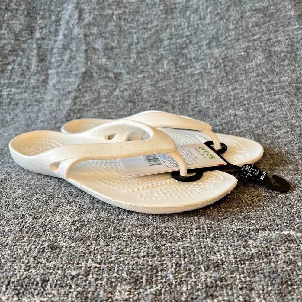 Crocs Kadee II Flip Flop Womens 4 White Sandals